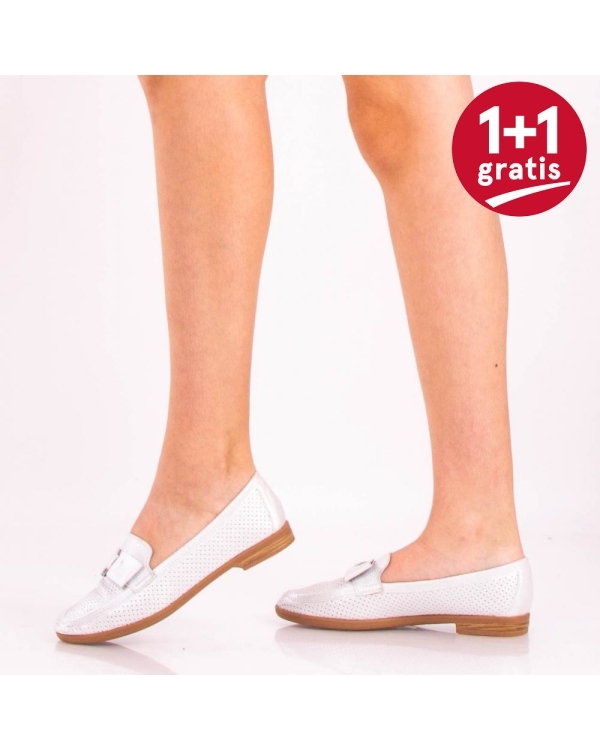 Pantofi Casual Dama Zona Argintiu Deschis