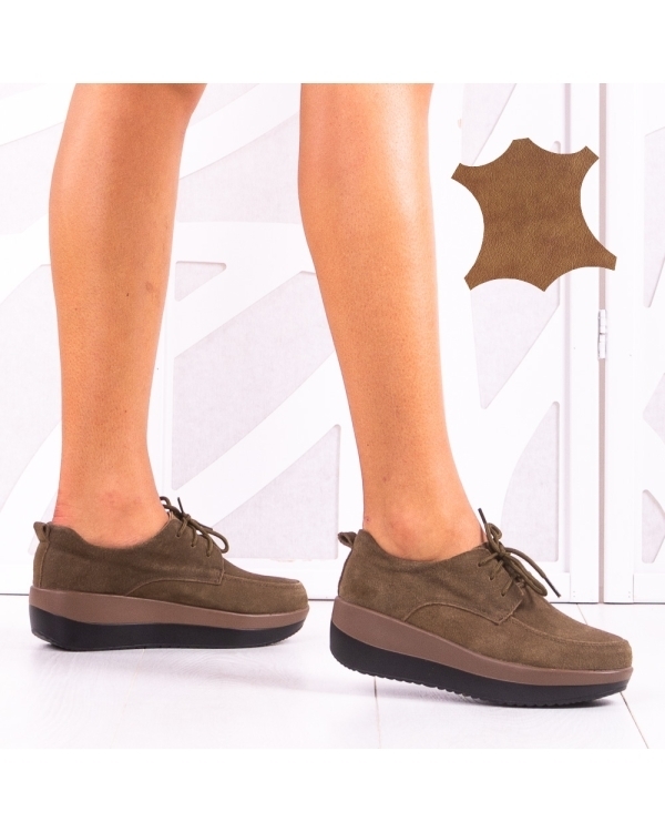 Pantofi Dama Mandy Khaki