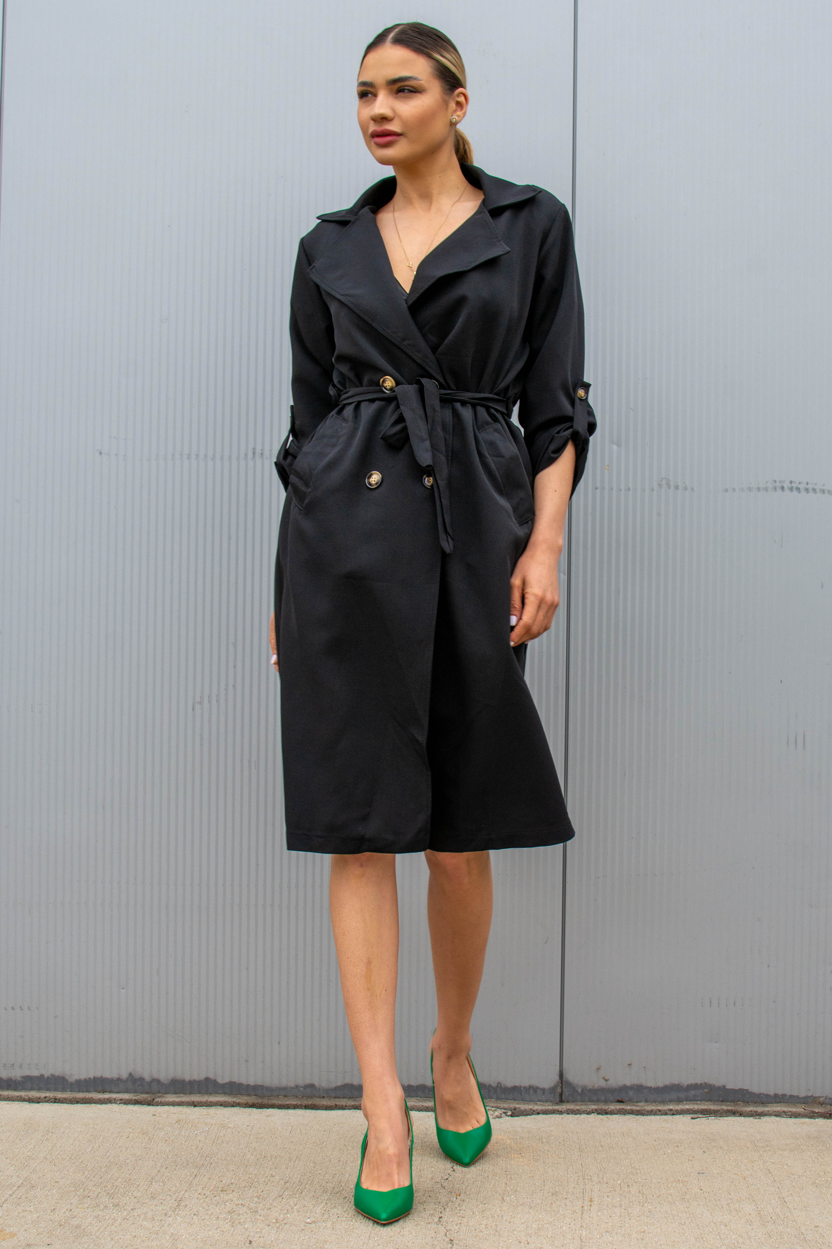 Trench Dama Melisenda Negru